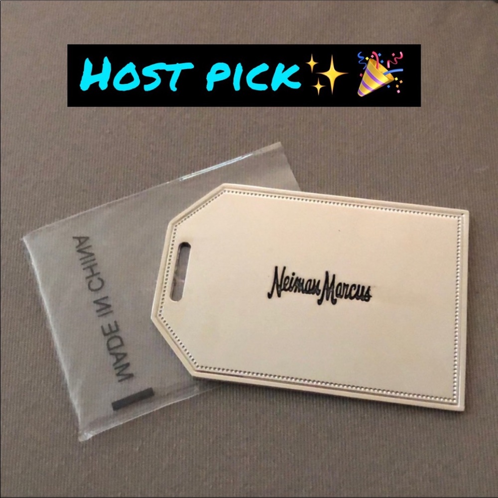 Neiman Marcus brand store cue silver tag new collectible designer accessory